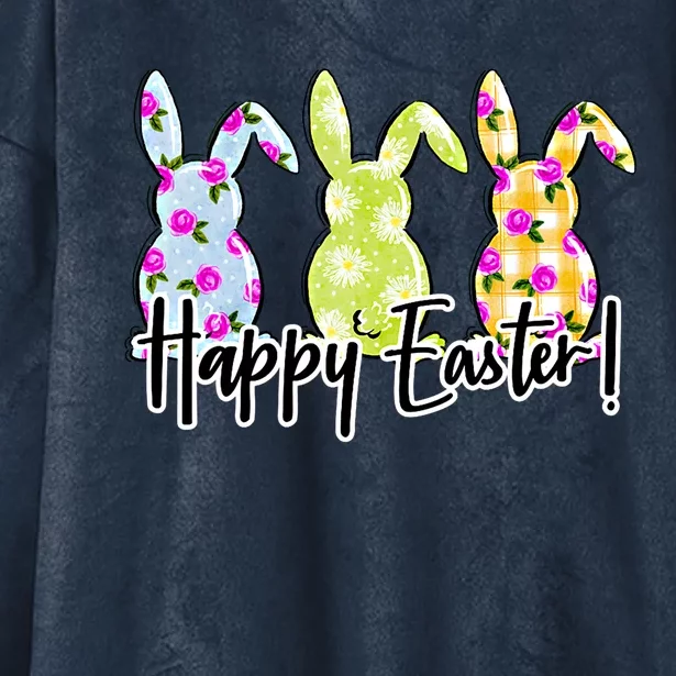 Funny Rabbits Bunnies Happy Easter Day Meaningful Gift Hooded Wearable Blanket