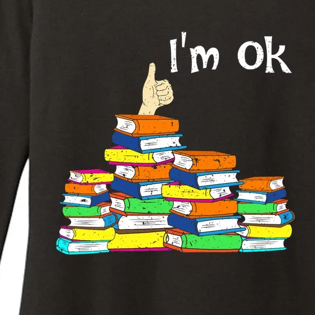 Funny Reading Book Lovers Im Ok National Book Lovers Day Womens CVC Long Sleeve Shirt