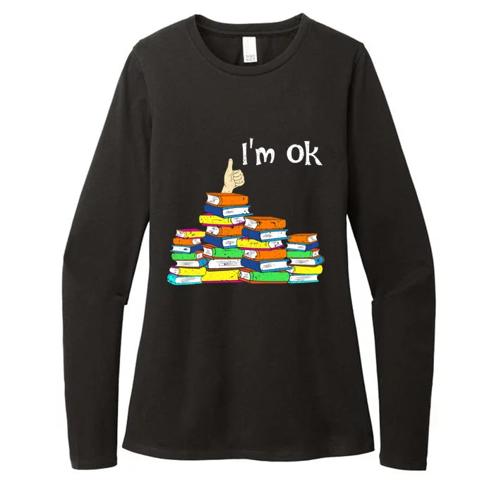 Funny Reading Book Lovers Im Ok National Book Lovers Day Womens CVC Long Sleeve Shirt