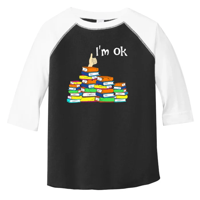 Funny Reading Book Lovers Im Ok National Book Lovers Day Toddler Fine Jersey T-Shirt