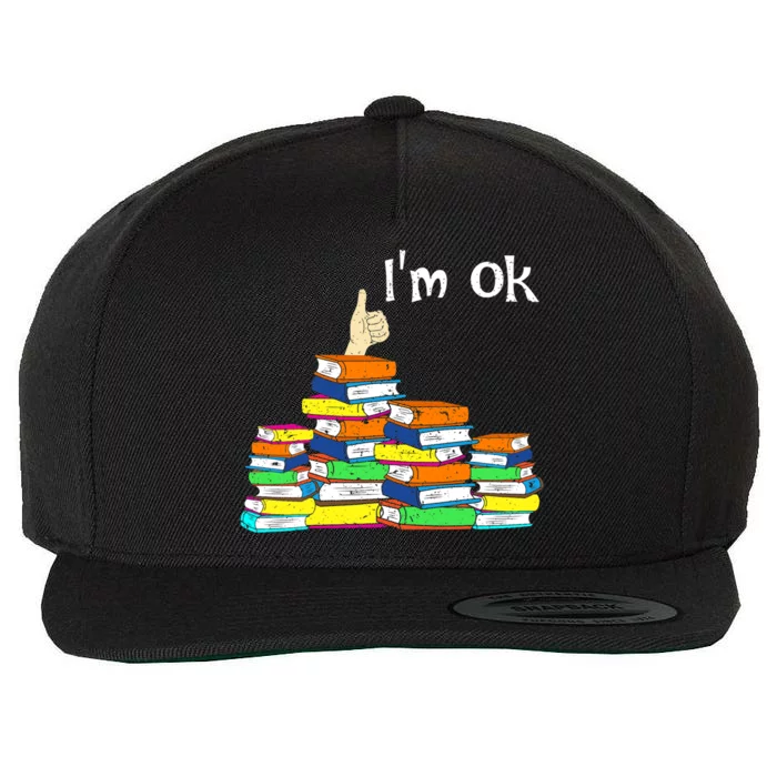 Funny Reading Book Lovers Im Ok National Book Lovers Day Wool Snapback Cap