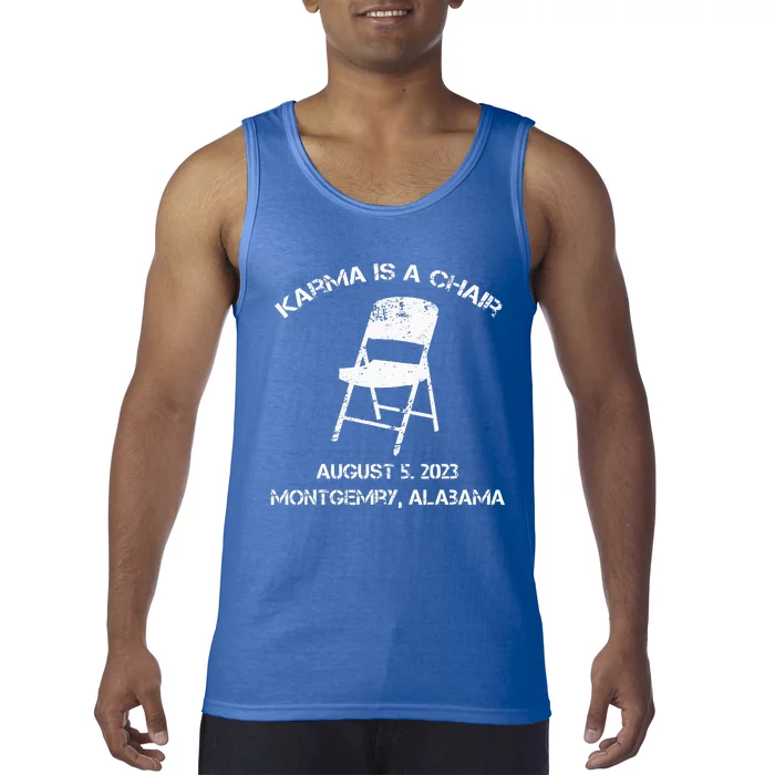 Funny Riverboat Brawl Montgomery Alabama Karma Is A Chair Tank Top