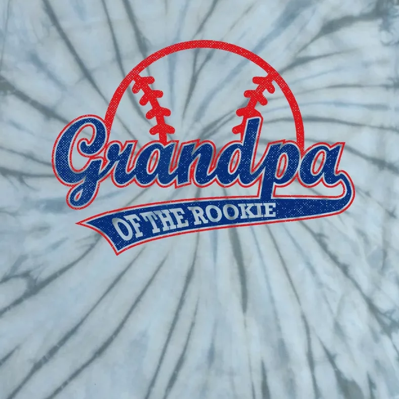 Funny Retro Baseball Grandpa Of The Rookie Tie-Dye T-Shirt