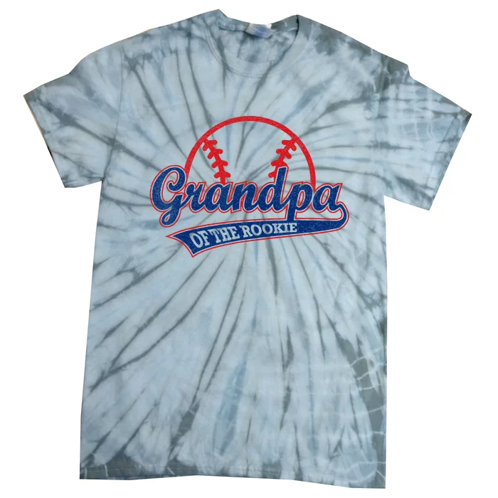 Funny Retro Baseball Grandpa Of The Rookie Tie-Dye T-Shirt