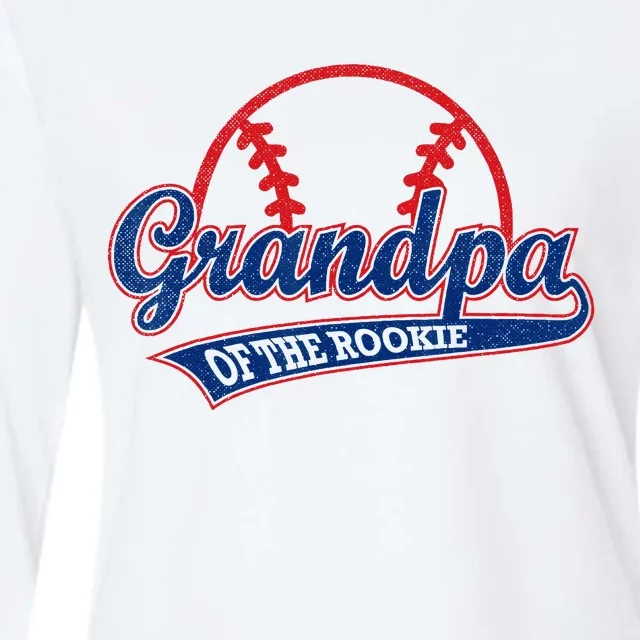 Funny Retro Baseball Grandpa Of The Rookie Womens Cotton Relaxed Long Sleeve T-Shirt