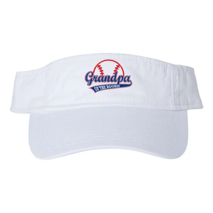 Funny Retro Baseball Grandpa Of The Rookie Valucap Bio-Washed Visor