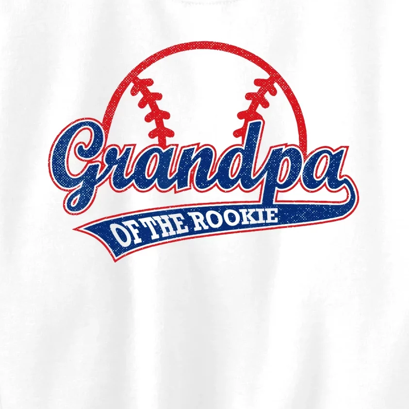 Funny Retro Baseball Grandpa Of The Rookie Kids Sweatshirt