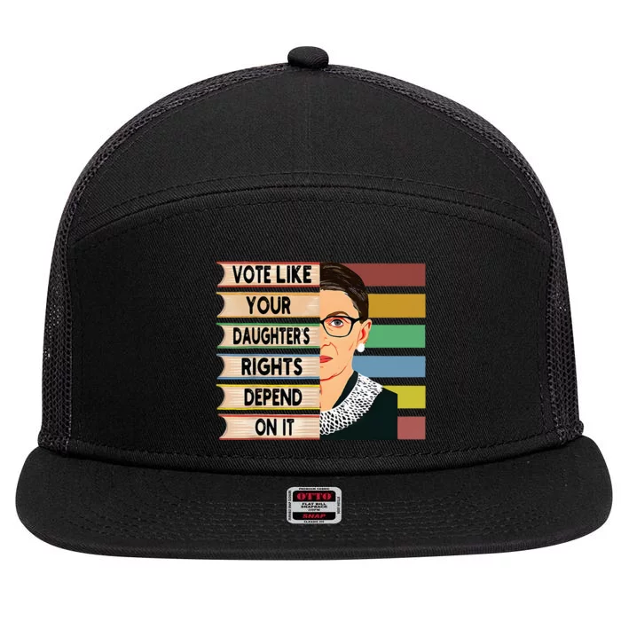 Feminist Ruth Bader Ginsburg Rbg Quote Girl With Book Women 7 Panel Mesh Trucker Snapback Hat