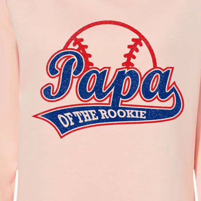 Funny Retro Baseball Papa Of The Rookie Womens California Wash Sweatshirt