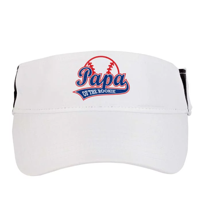 Funny Retro Baseball Papa Of The Rookie Adult Drive Performance Visor