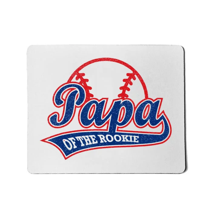 Funny Retro Baseball Papa Of The Rookie Mousepad