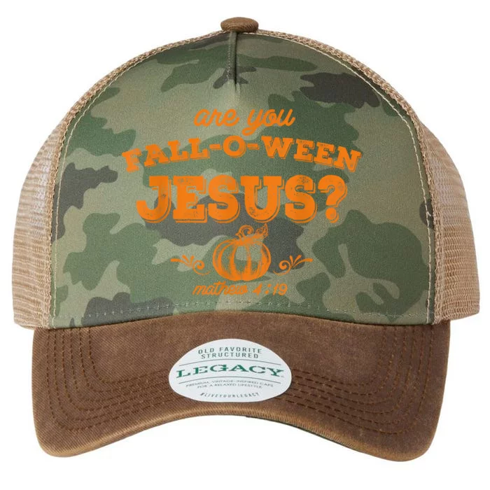 Fall Religious Bible Matthew Are You Falloween Jesus Legacy Tie Dye Trucker Hat