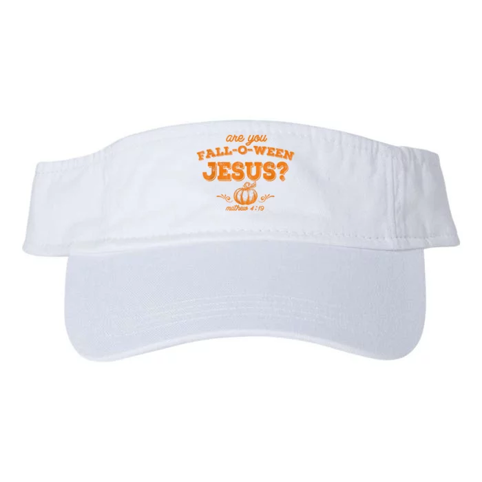 Fall Religious Bible Matthew Are You Falloween Jesus Valucap Bio-Washed Visor