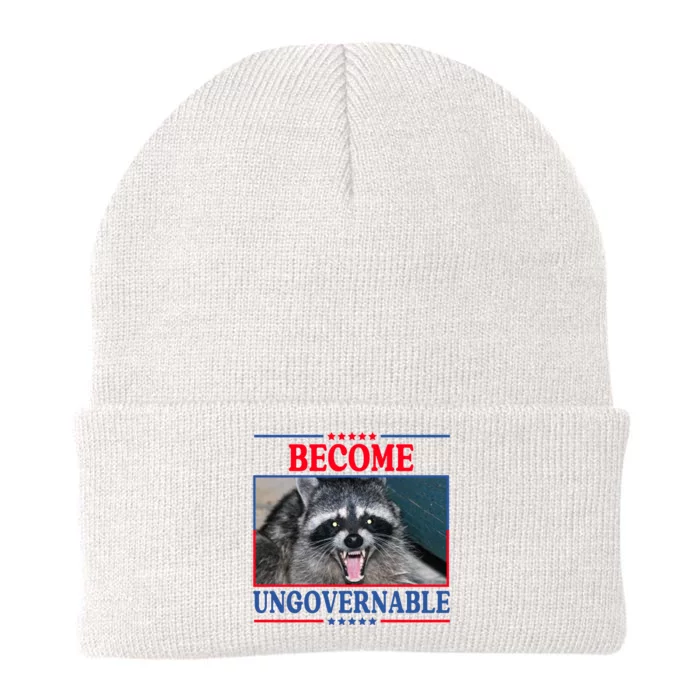 Funny Raccoon Become Ungovernable Knit Cap Winter Beanie