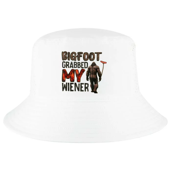 Funny Retro Bigfoot Bigfoot Grabbed My Wiener Design Cool Comfort Performance Bucket Hat