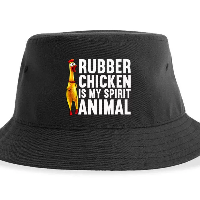 Funny Rubber Chicken Rubber Chicken Lover Sustainable Bucket Hat