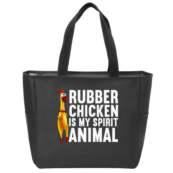 Funny Rubber Chicken Rubber Chicken Lover Zip Tote Bag