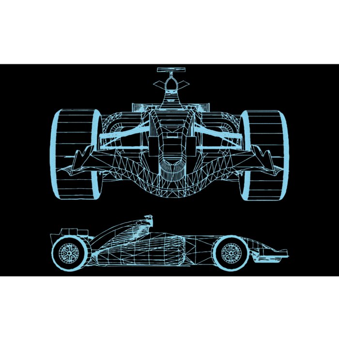 Formula Racing Car Silhouette Mechanical Engineering Draw Bumper Sticker