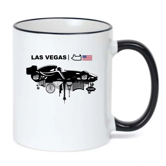 Formula Racing Car Las Vegas Circuit Usa Black Color Changing Mug