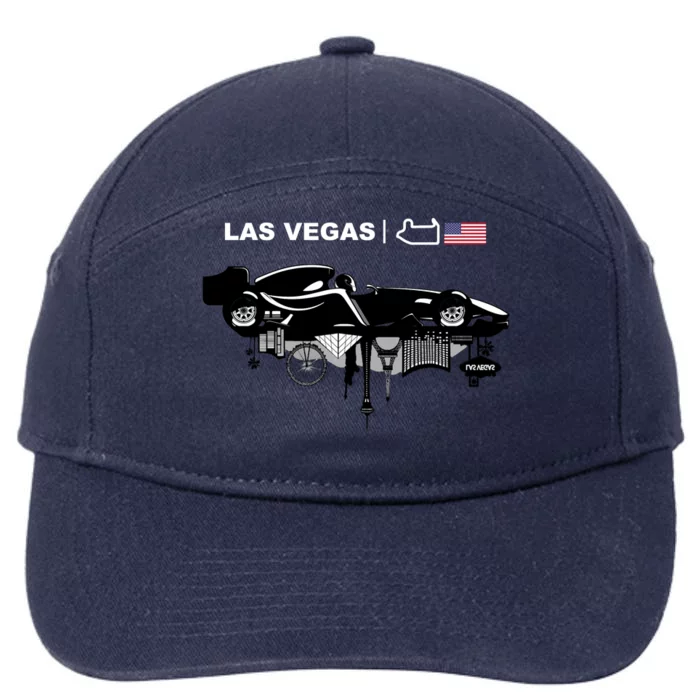 Formula Racing Car Las Vegas Circuit Usa 7-Panel Snapback Hat