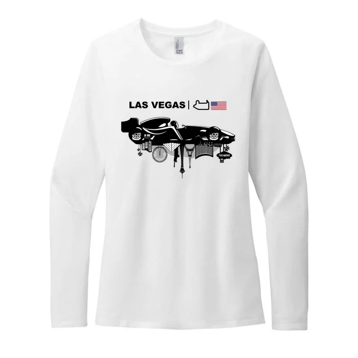 Formula Racing Car Las Vegas Circuit Usa Womens CVC Long Sleeve Shirt