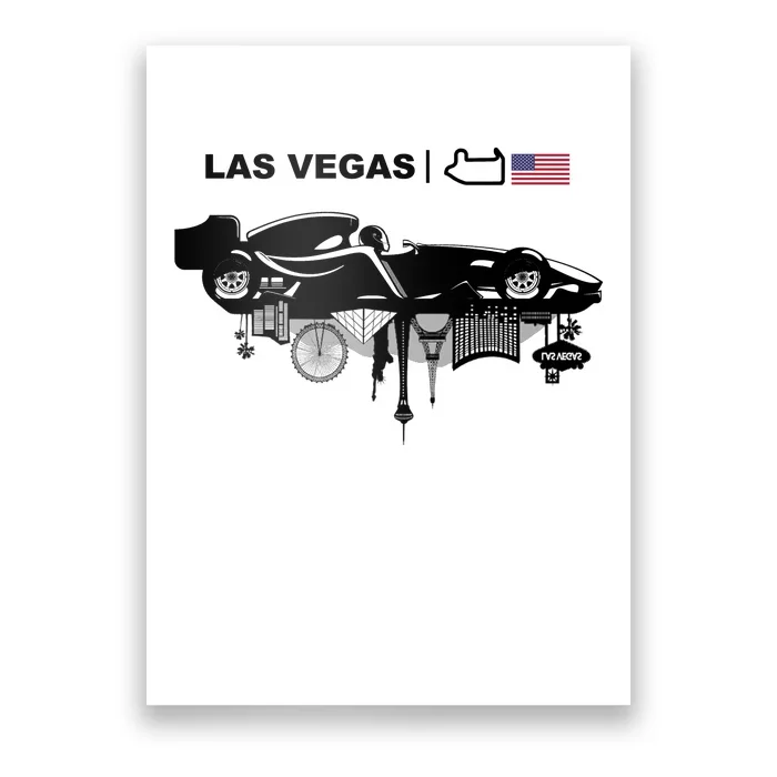 Formula Racing Car Las Vegas Circuit Usa Poster