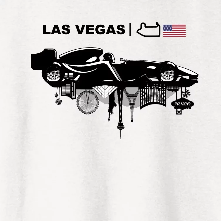 Formula Racing Car Las Vegas Circuit Usa Women's Crop Top Tee