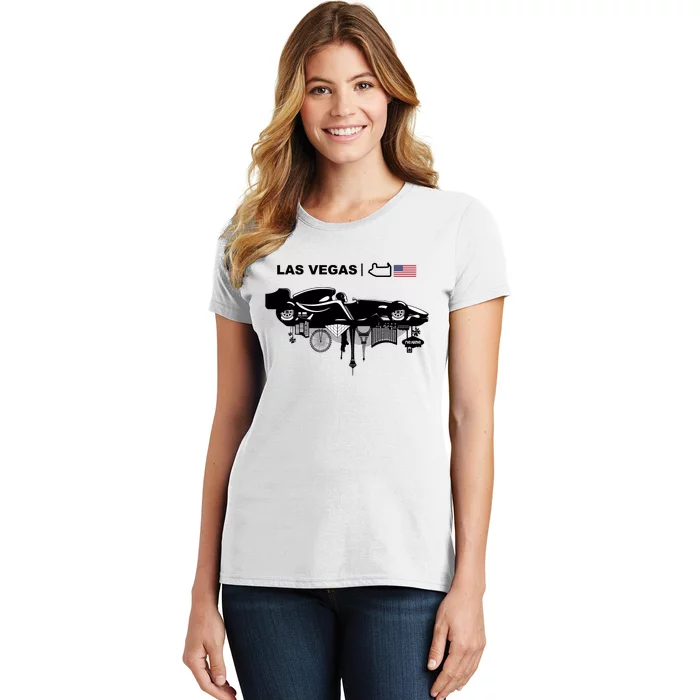 Formula Racing Car Las Vegas Circuit Usa Women's T-Shirt