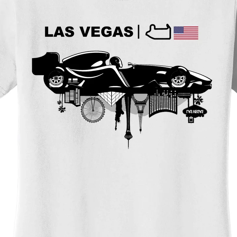 Formula Racing Car Las Vegas Circuit Usa Women's T-Shirt