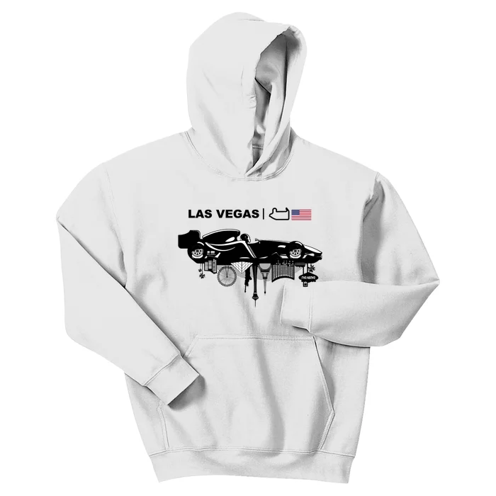 Formula Racing Car Las Vegas Circuit Usa Kids Hoodie