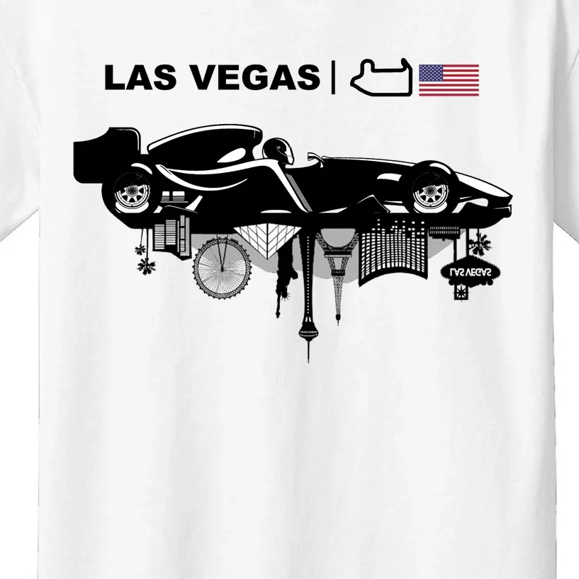 Formula Racing Car Las Vegas Circuit Usa Kids T-Shirt