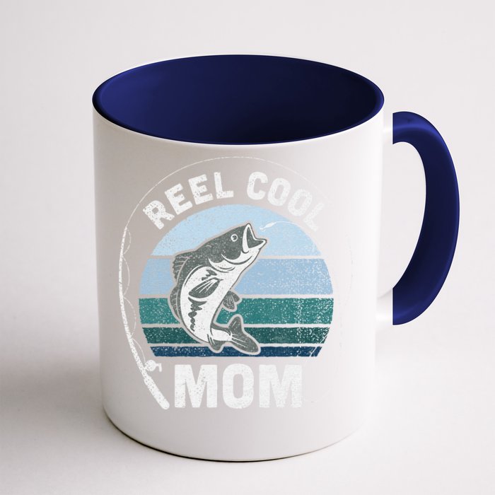 Funny Reel Cool Mom Fishing Mothers Day Front & Back Coffee Mug