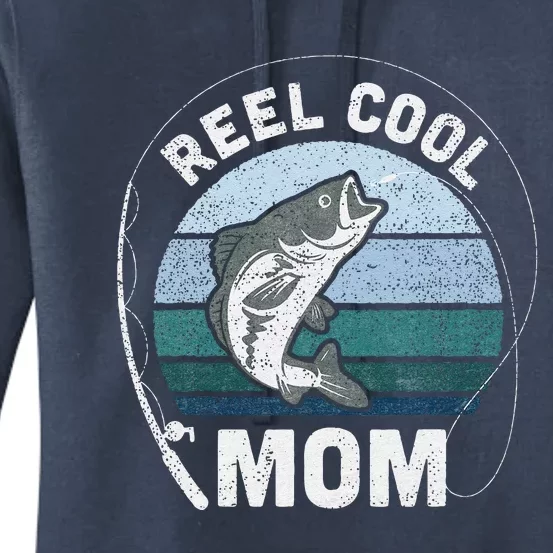 Funny Reel Cool Mom Fishing Mothers Day Women's Pullover Hoodie