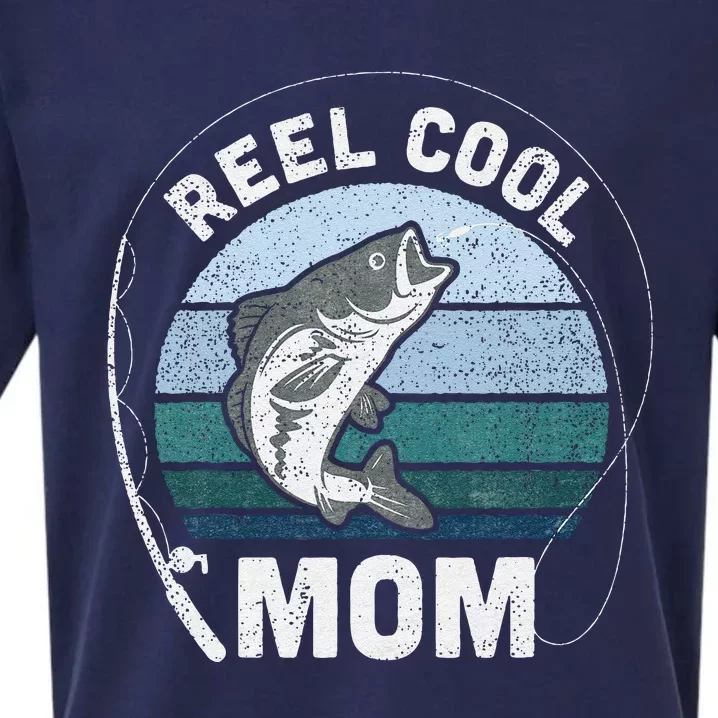 Funny Reel Cool Mom Fishing Mothers Day Sueded Cloud Jersey T-Shirt