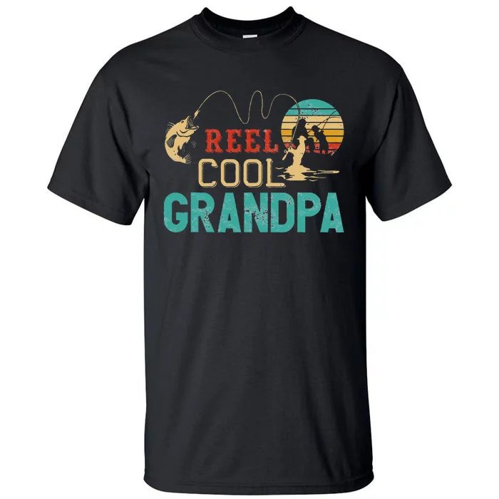 Fishing Reel Cool Grandpa Father’s Day Gift For Fisherman Tall T-Shirt