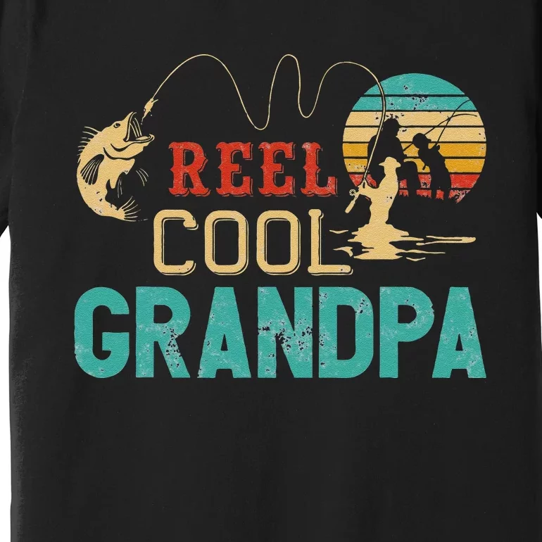 Fishing Reel Cool Grandpa Father’s Day Gift For Fisherman Premium T-Shirt