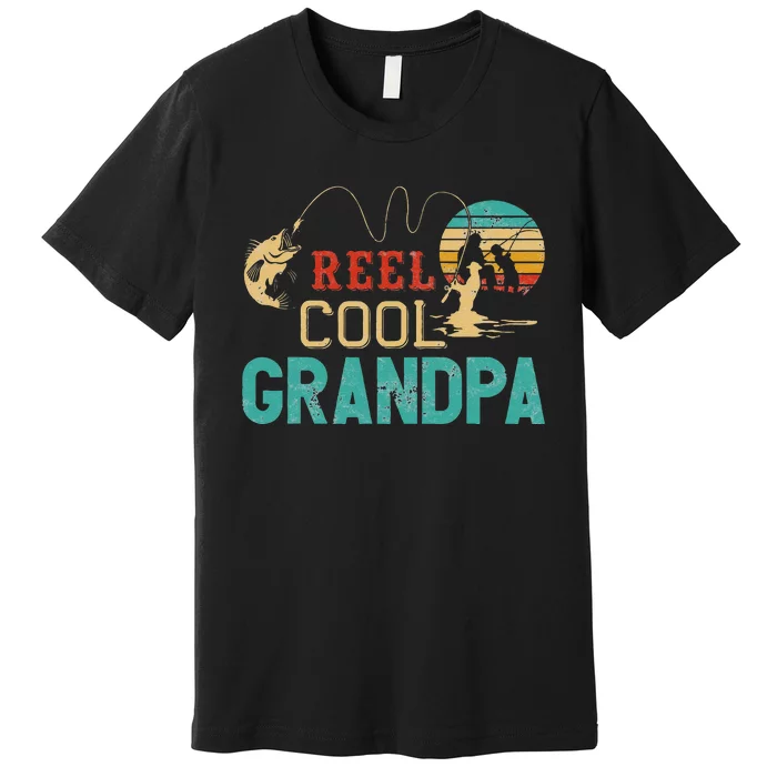 Fishing Reel Cool Grandpa Father’s Day Gift For Fisherman Premium T-Shirt