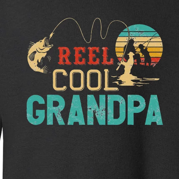 Fishing Reel Cool Grandpa Father’s Day Gift For Fisherman Toddler Sweatshirt