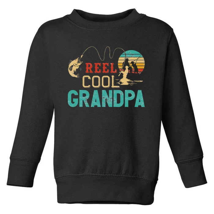 Fishing Reel Cool Grandpa Father’s Day Gift For Fisherman Toddler Sweatshirt