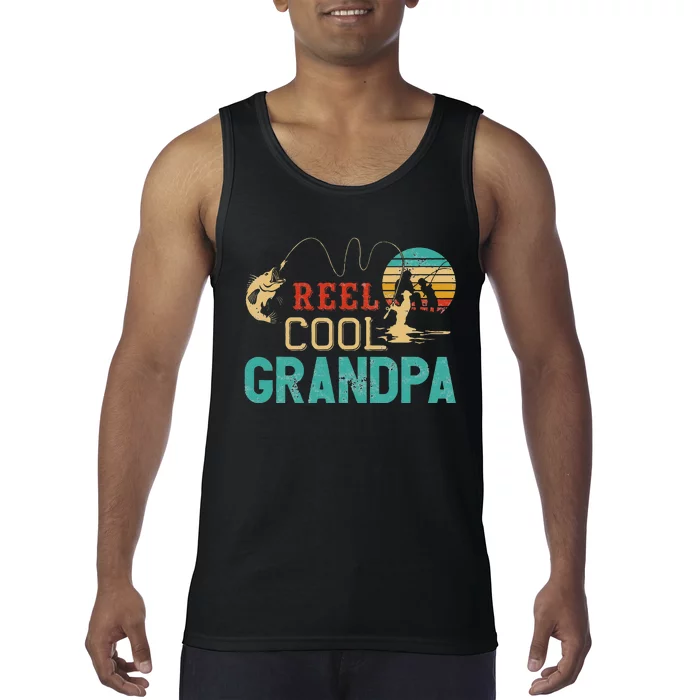 Fishing Reel Cool Grandpa Father’s Day Gift For Fisherman Tank Top