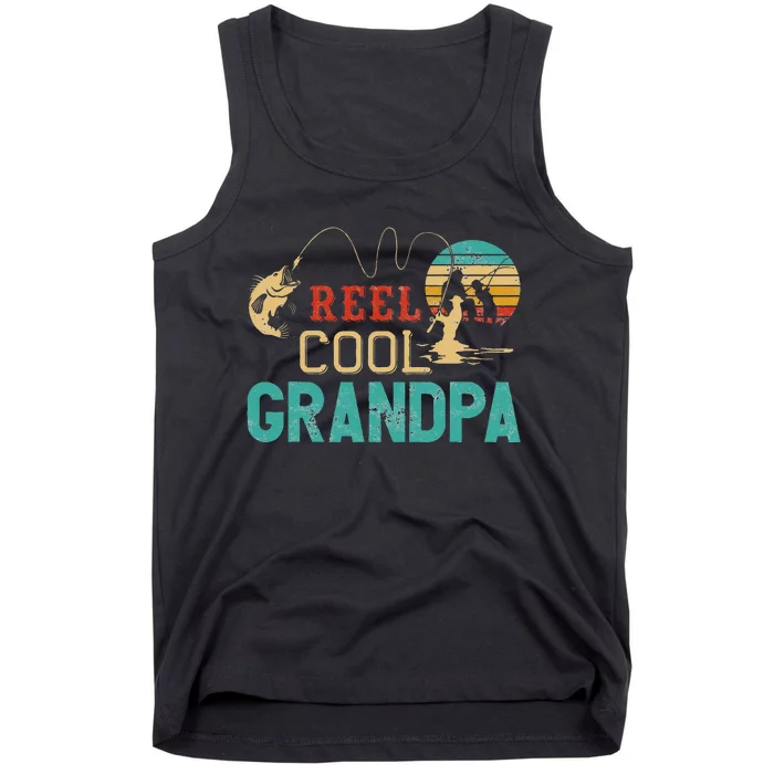 Fishing Reel Cool Grandpa Father’s Day Gift For Fisherman Tank Top