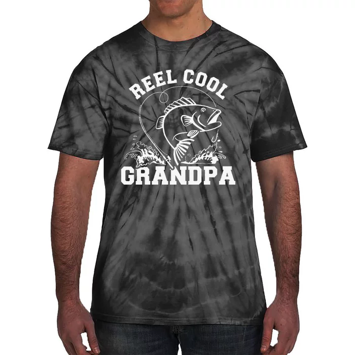 Fishing Reel Cool Grandpa Tie-Dye T-Shirt