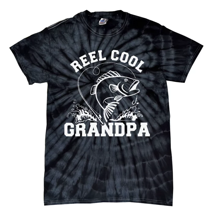 Fishing Reel Cool Grandpa Tie-Dye T-Shirt