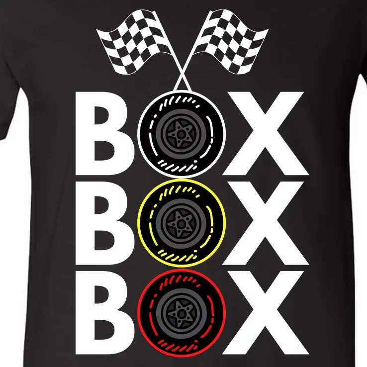 Formula Racing Car Box Box Box Radio Call To PitBox Car Race Formula Racing V-Neck T-Shirt