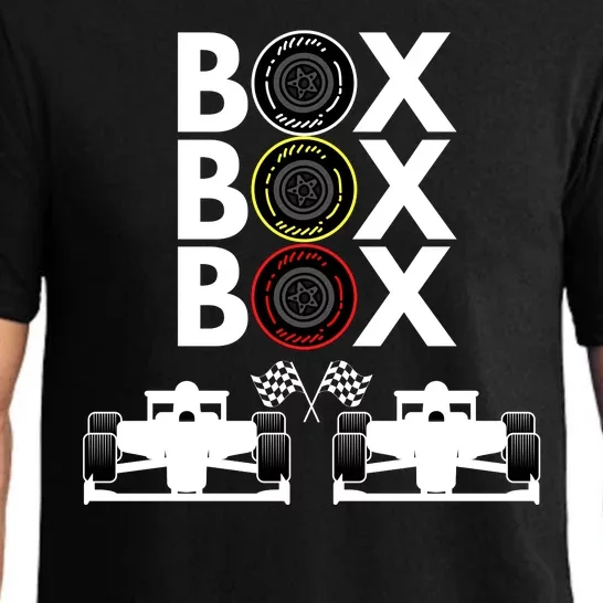 Formula Racing Car Box Box Box Formula Racing Radio Call To PitBox Car Race Pajama Set