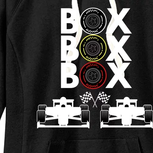 Formula Racing Car Box Box Box Formula Racing Radio Call To PitBox Car Race Women's Fleece Hoodie