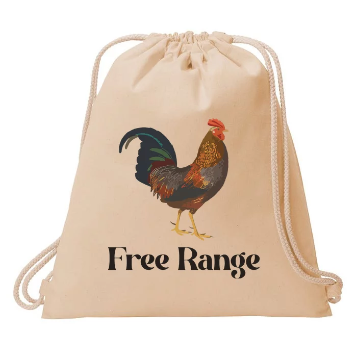 Free Range Chicken Farm Animal Drawstring Bag