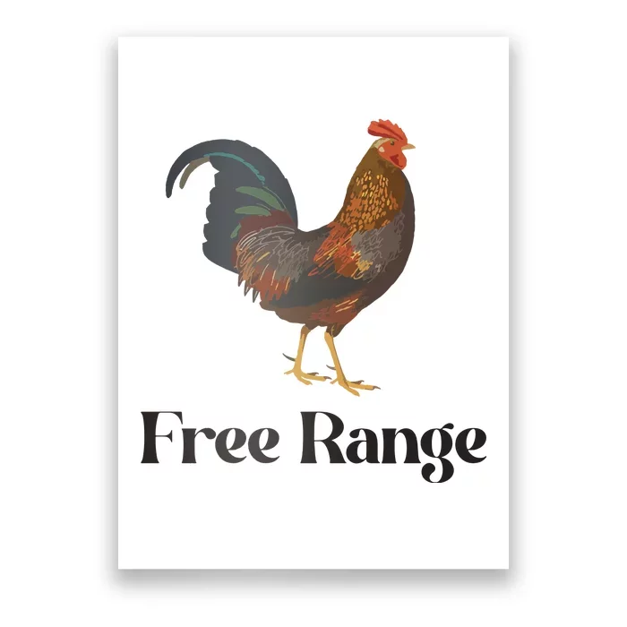 Free Range Chicken Farm Animal Poster