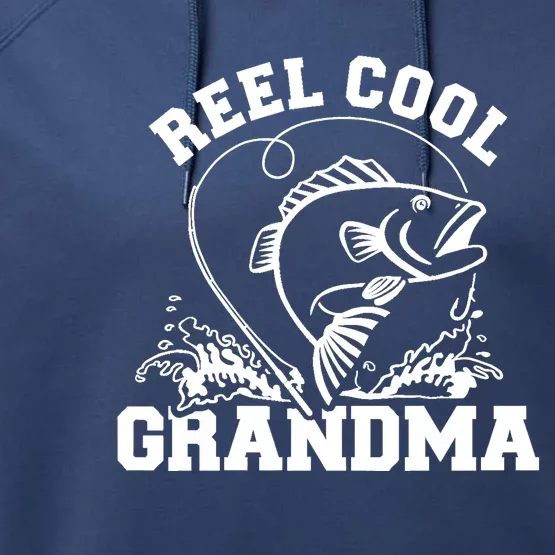 Fishing Reel cool grandma Performance Fleece Hoodie