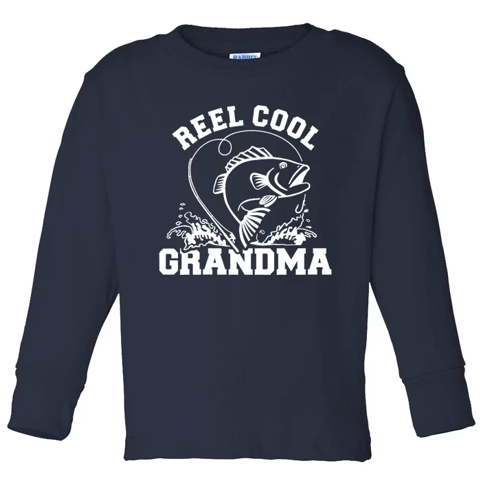 Fishing Reel cool grandma Toddler Long Sleeve Shirt